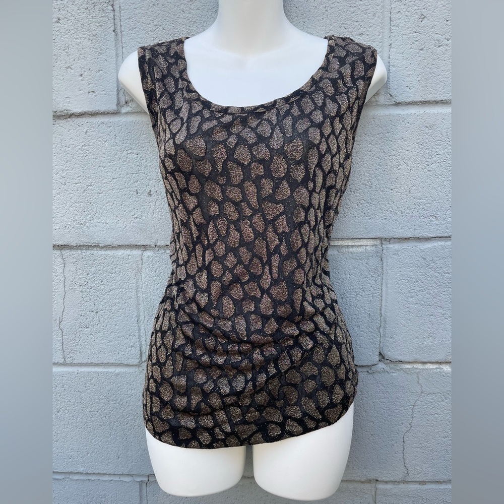 sparkly gold sheer top ✨ vintage XL